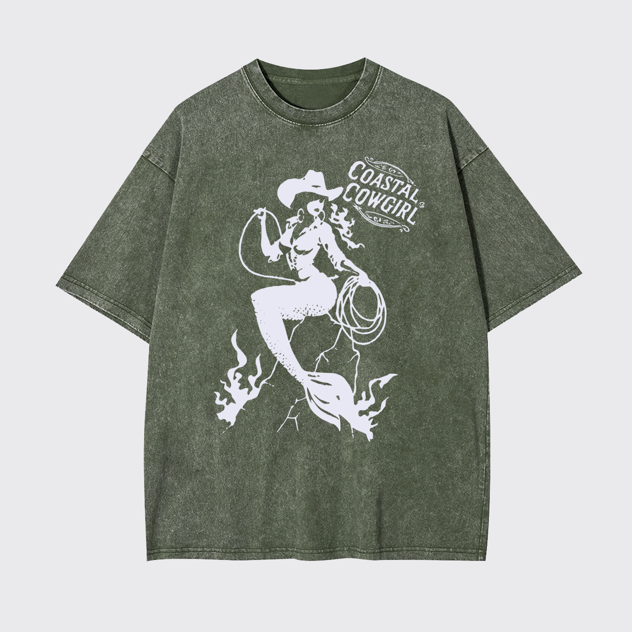 Coastal Cowgirl Mermaid Garment-dye Tees