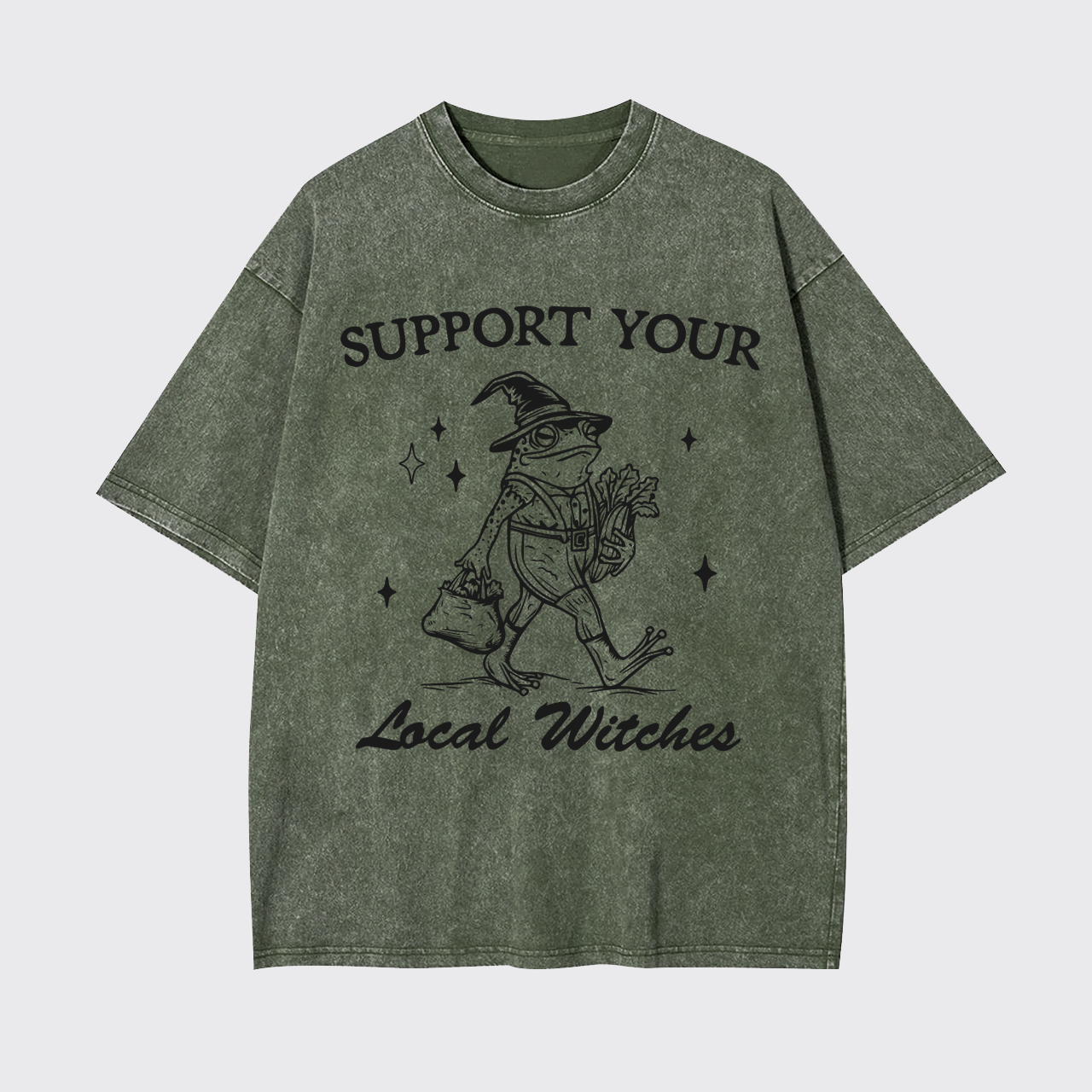 Support Your Local Witches Halloween Garment-dye Tees