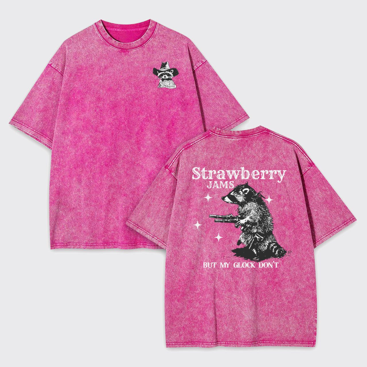 Snarky Sayings-Strawberry Jams But My Glock Don't Garment-dye Tees