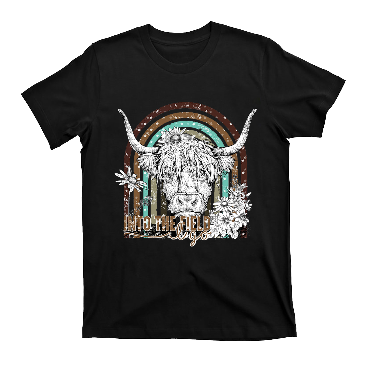 Cowboy Into the Field I Go Rainbow  T-Shirts