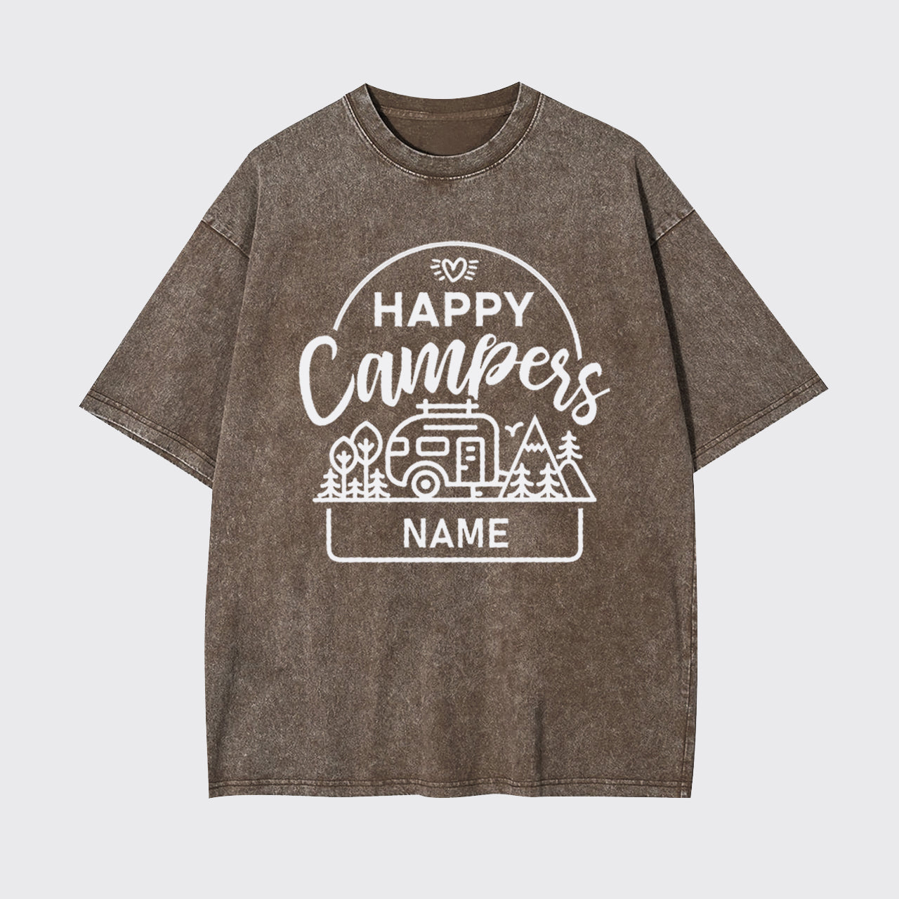 Personalized Happy Camper Garment-dye Tees