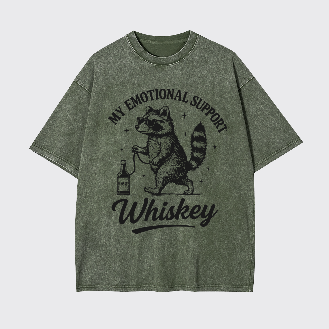 My Emotional Support Whiskey Garment-dye Tees