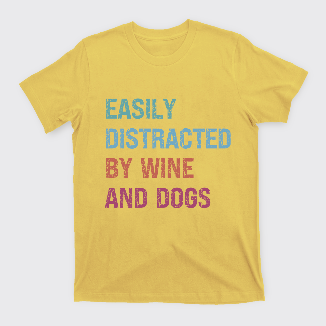 Personalized Easily Distracted By Wine And Dogs T-Shirts