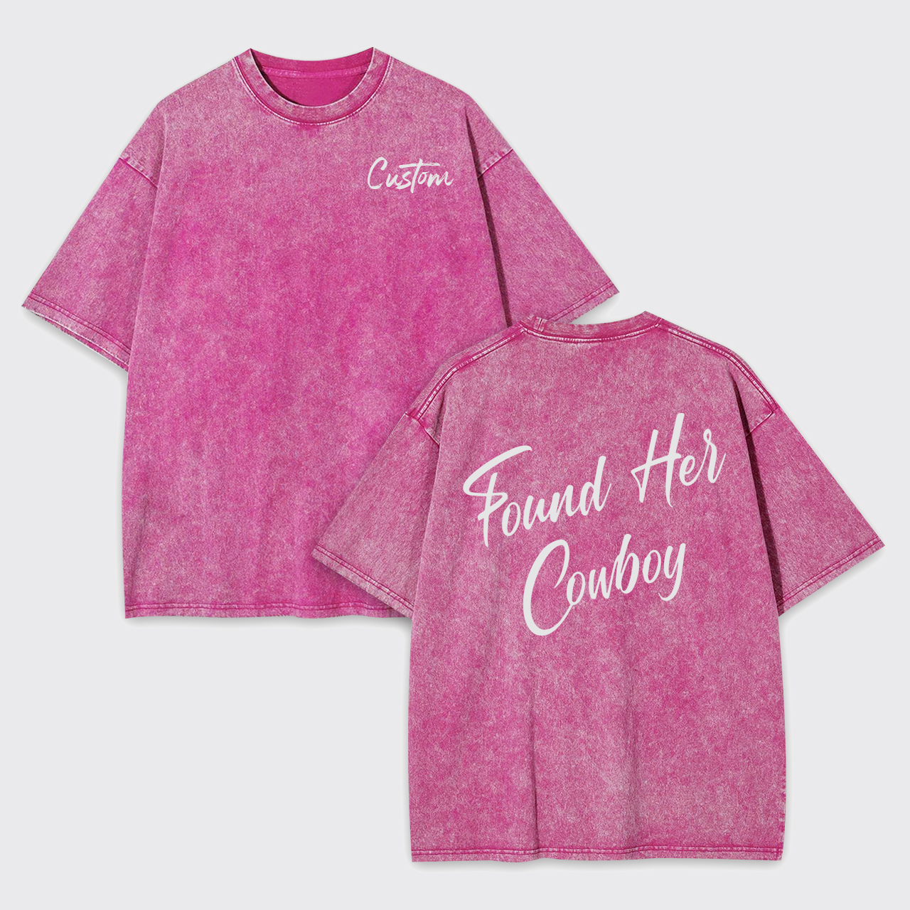 Personalized Found Her Cowboy Garment-dye Tees