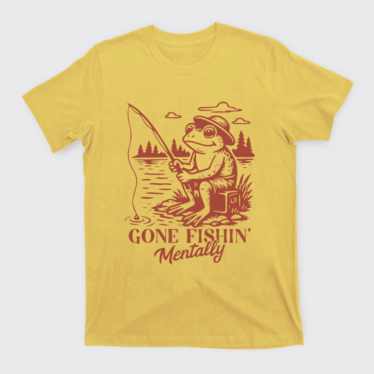 Funny Frog-Gone Fishin' T-Shirts