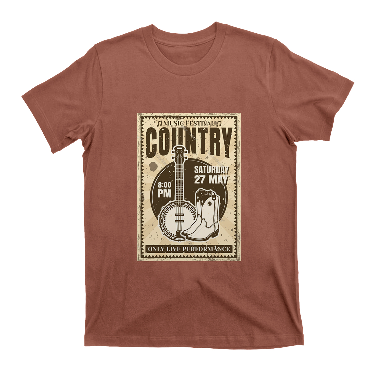 Country Music Festival Vintage Poster T-Shirts