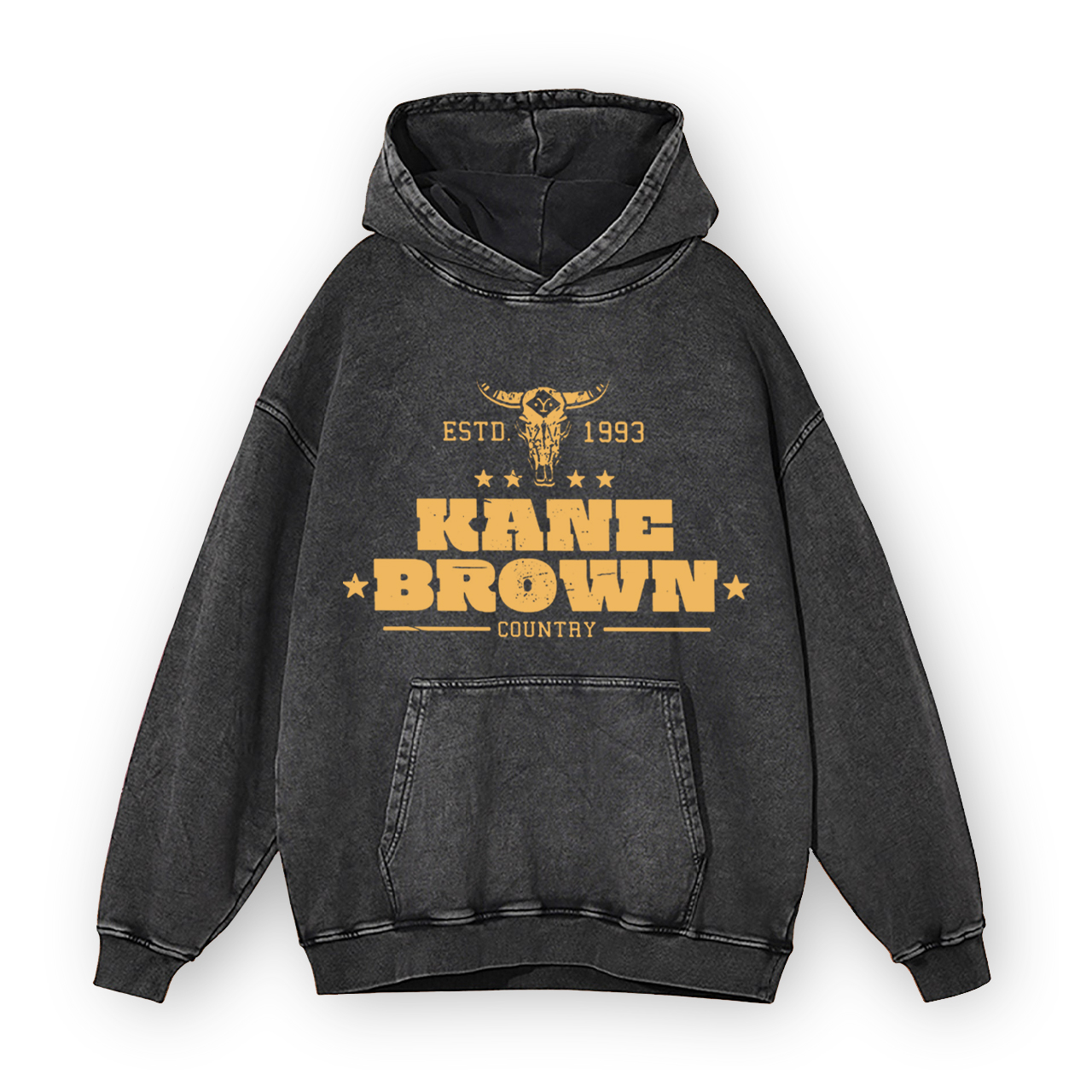 Kane Brown Country Music Bullhead Garment-Dye Hoodies