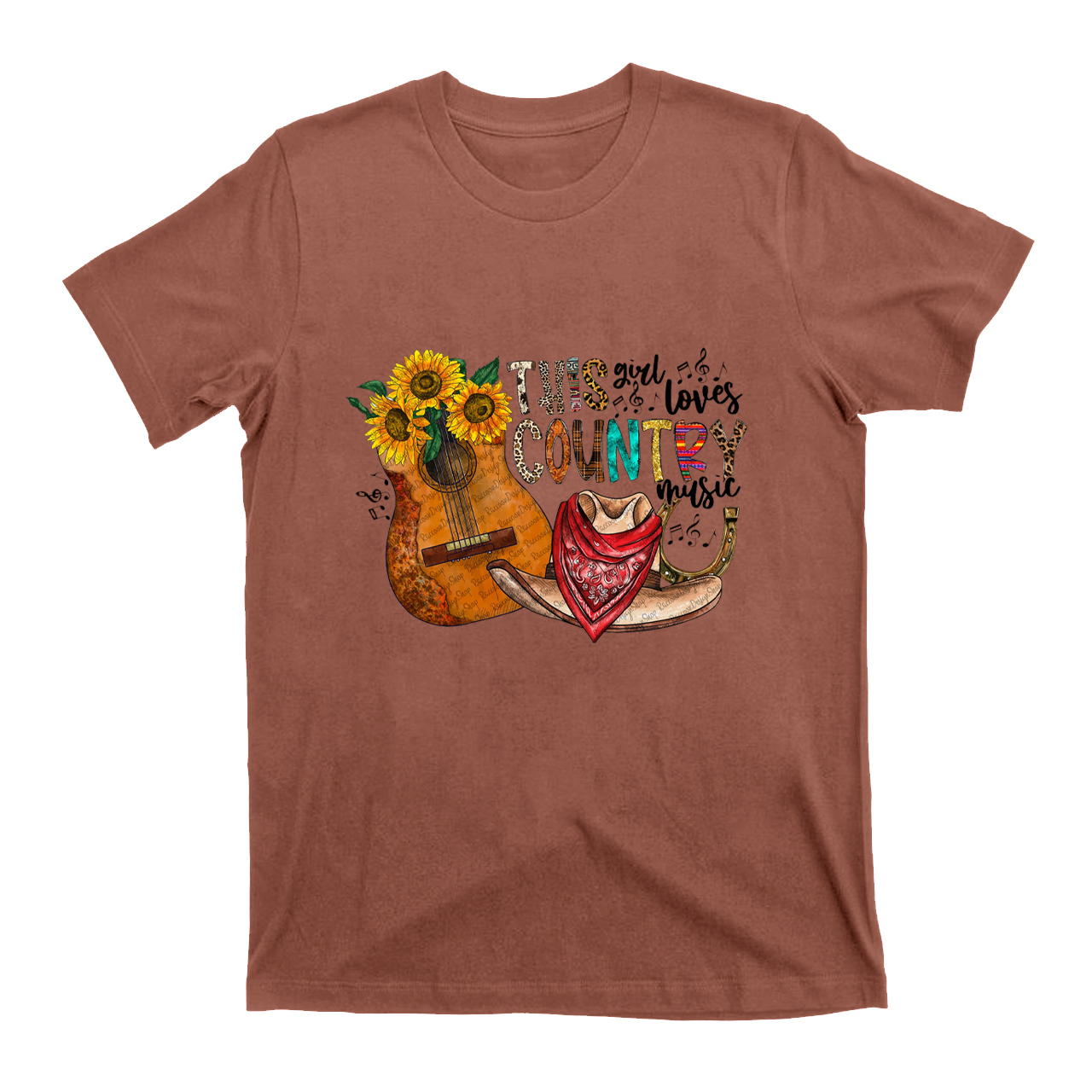 Love Country Music Sunflower T-Shirts