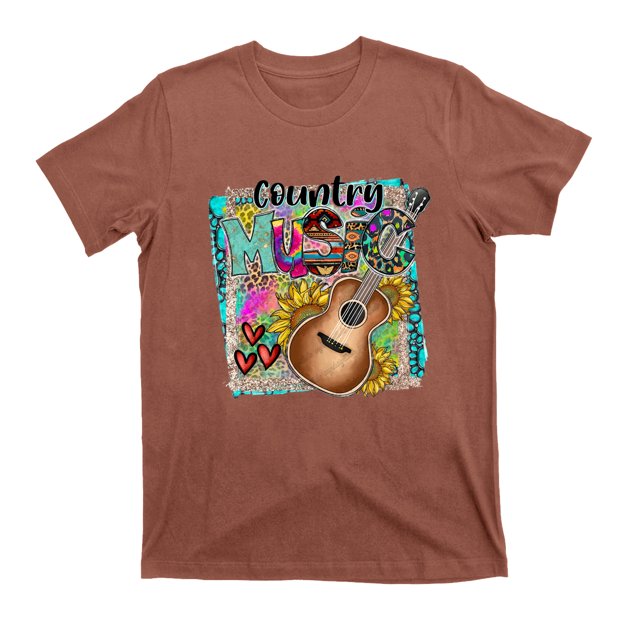 Country Music Gemstone Turquoise Leopard T-Shirts
