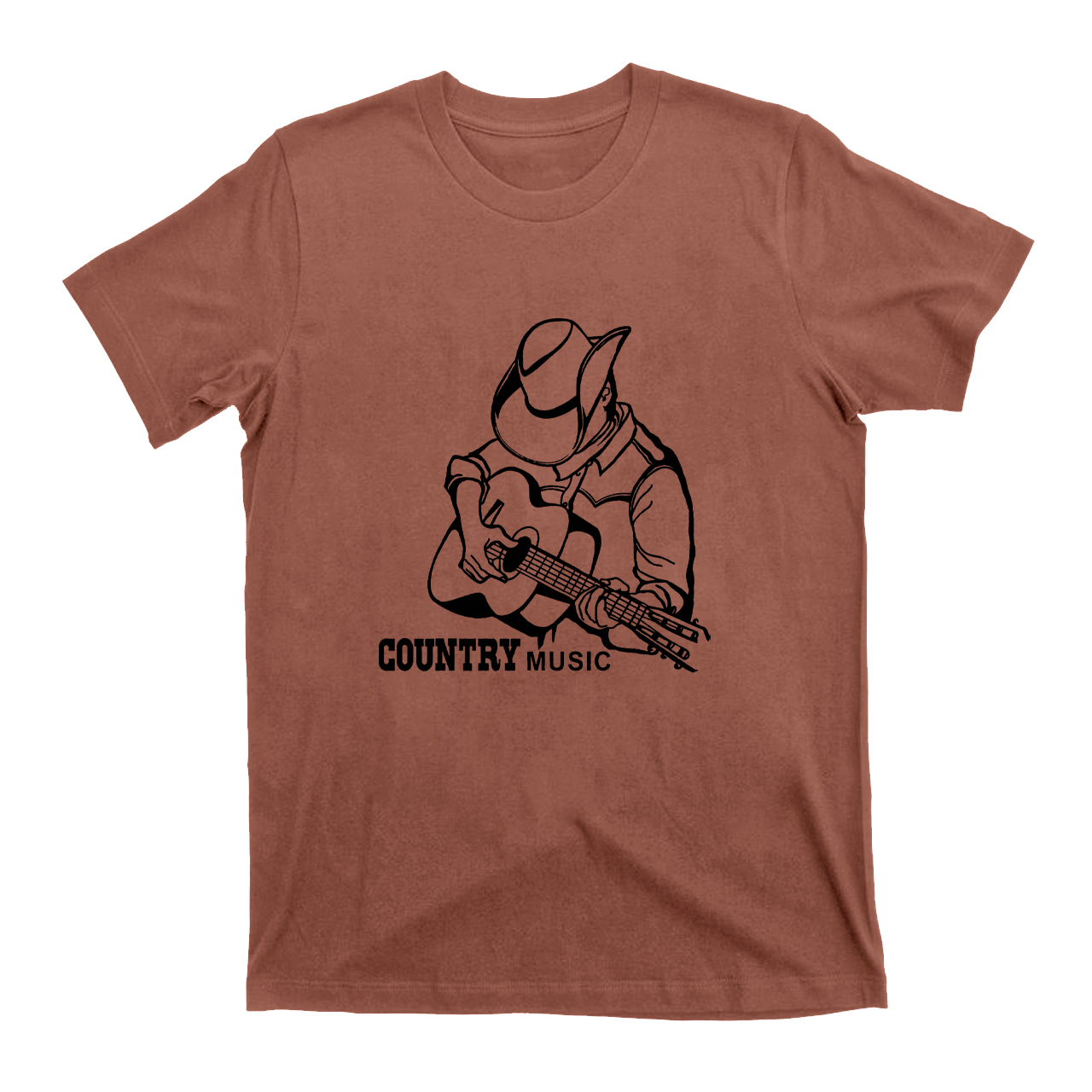 Cowboy Man With Guitar Player T-Shirts