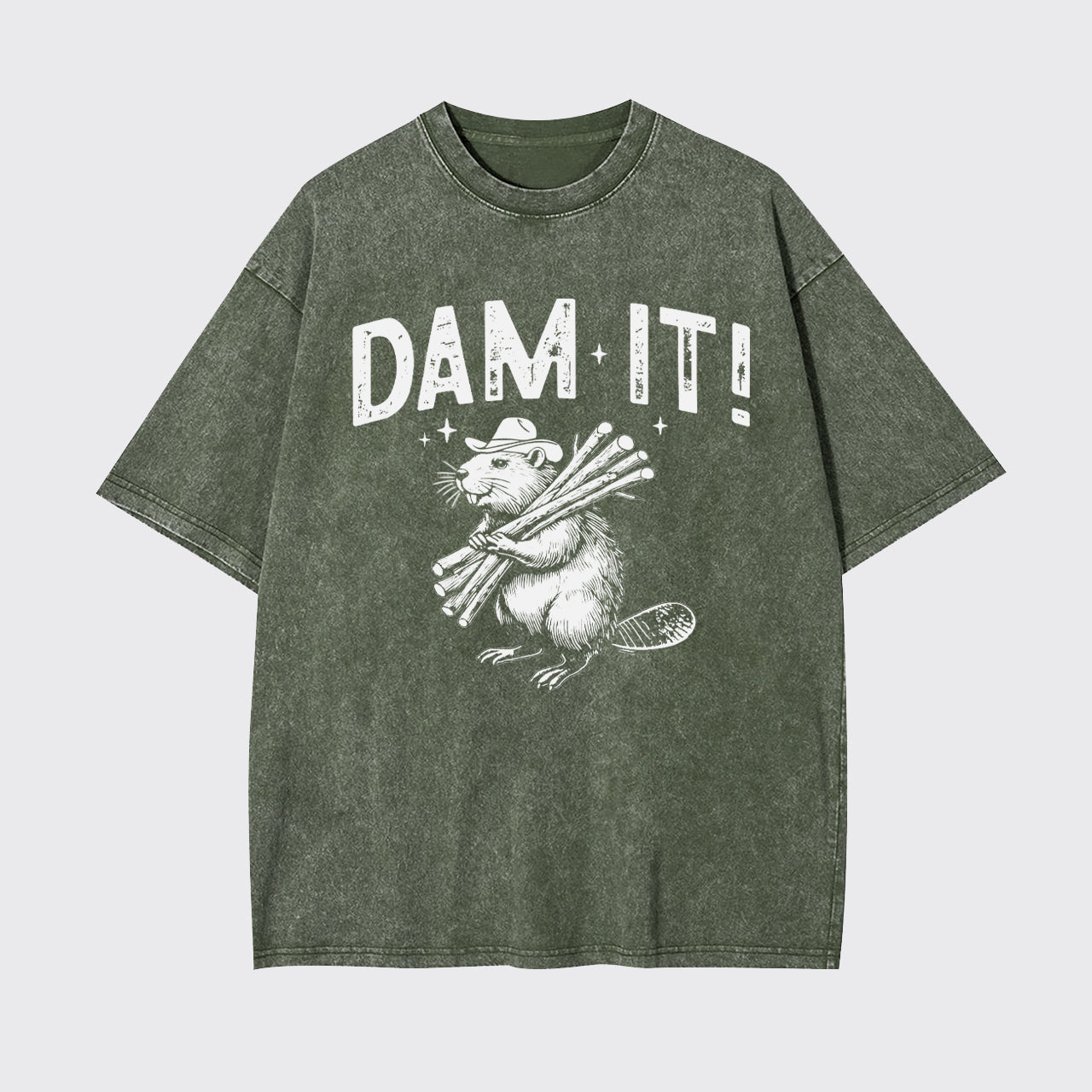 Funny Beaver,Dam It Garment-dye Tees