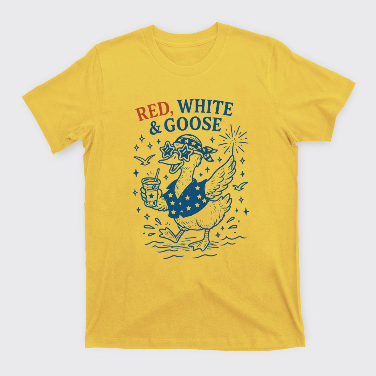 Funny Goose-Retro 4th of July T-Shirts