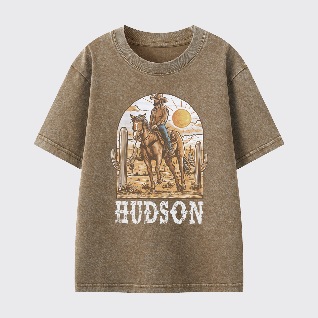 Personalized Cowboy Desert Washed Toddler T-shirt