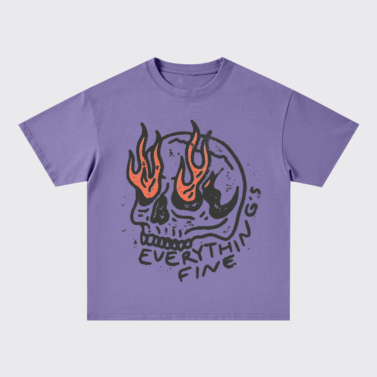 Everything Is Fine Oversize T-Shirts