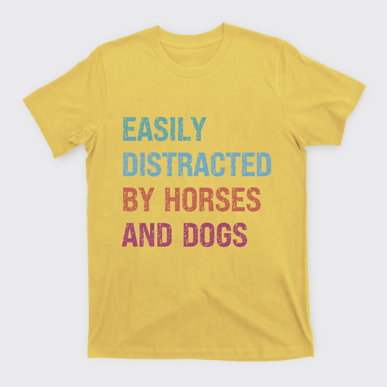 Personalized Easily Distracted by Horses And Dogs T-Shirts