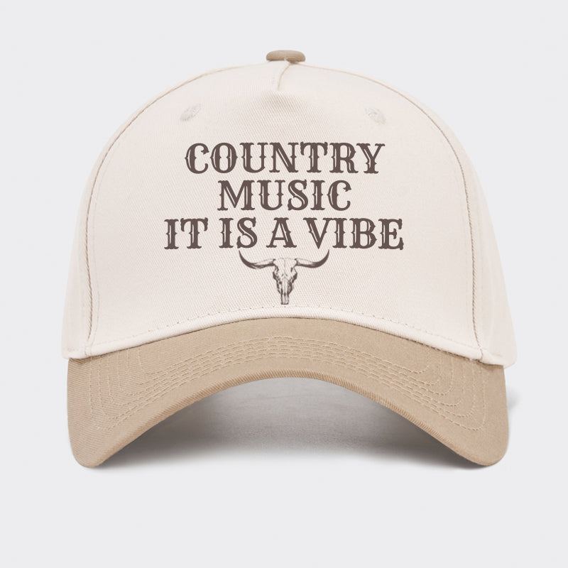 Country Music It Is A Vibe Baseball Cap