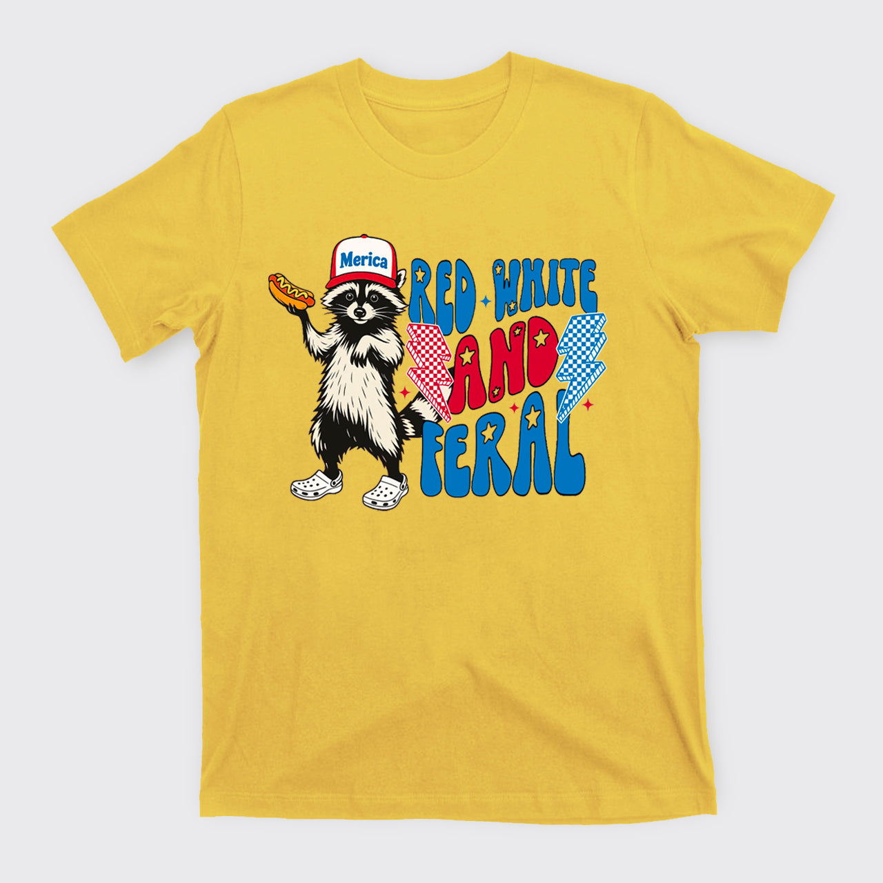 4th Of July-Red White And Feral T-Shirts