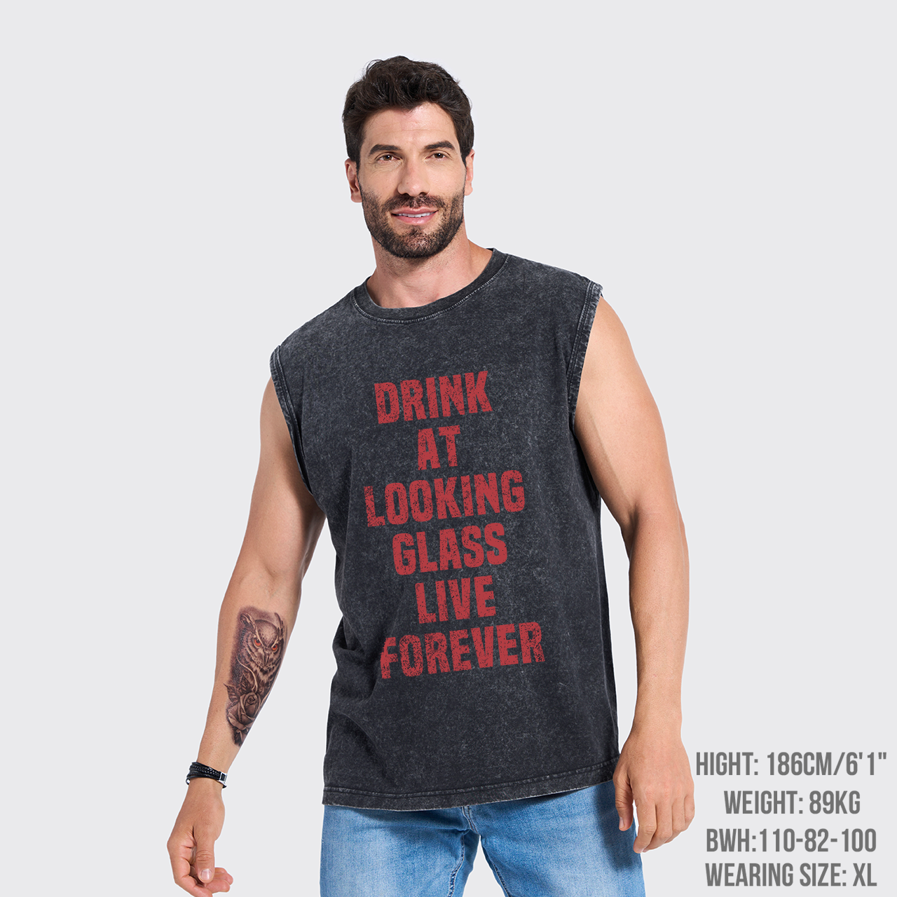 Drink At Looking Glass Live Forever Washed Tanks