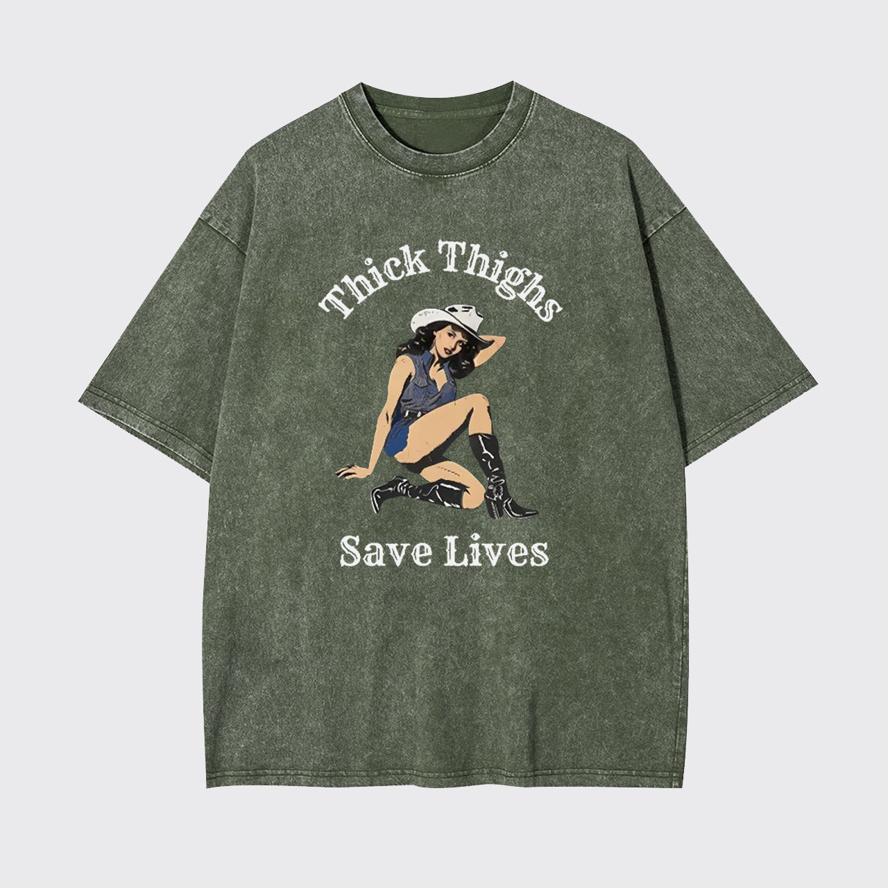 Thick Thighs Save Lives Garment-dye Tees
