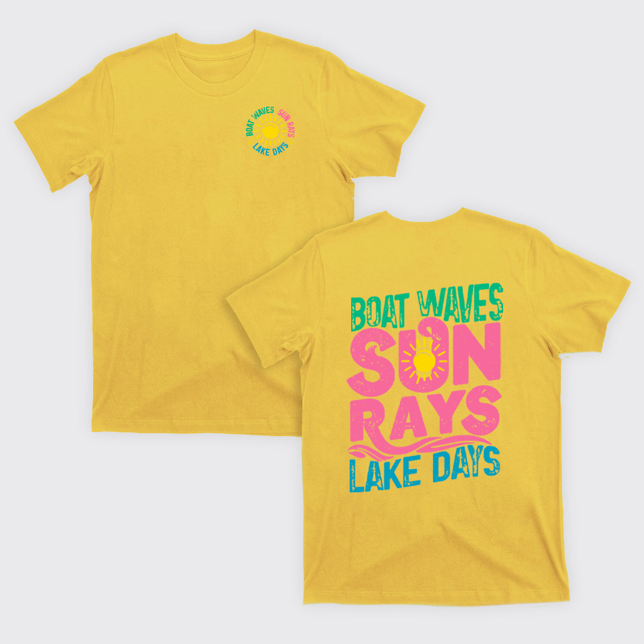 Boat Waves Sun Rays Lake Days T-Shirts