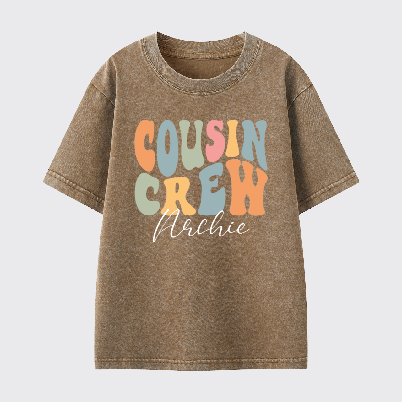 Personalized Cousin Crew Washed Toddler T-shirt