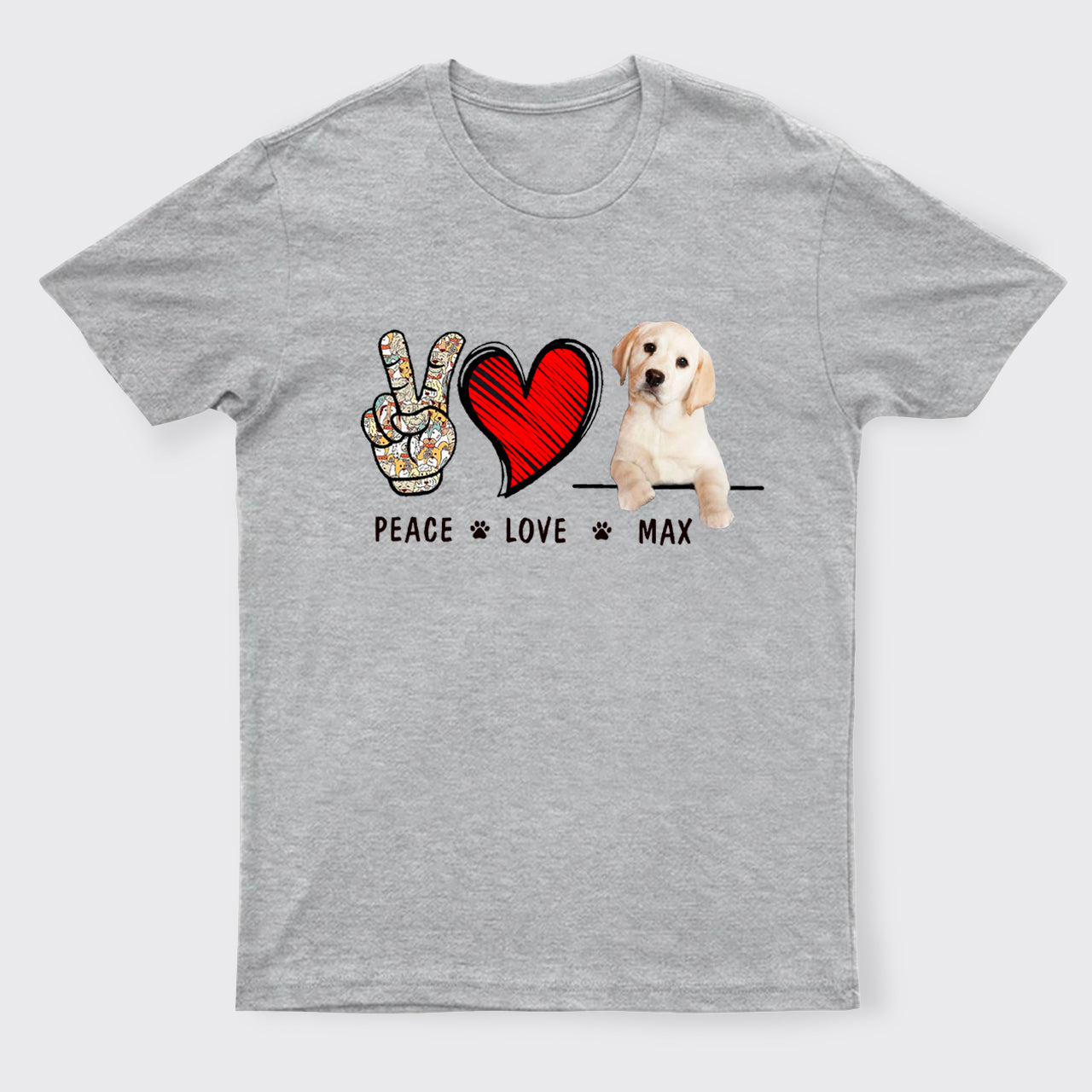 Personalized Peace Love Pet T-Shirts