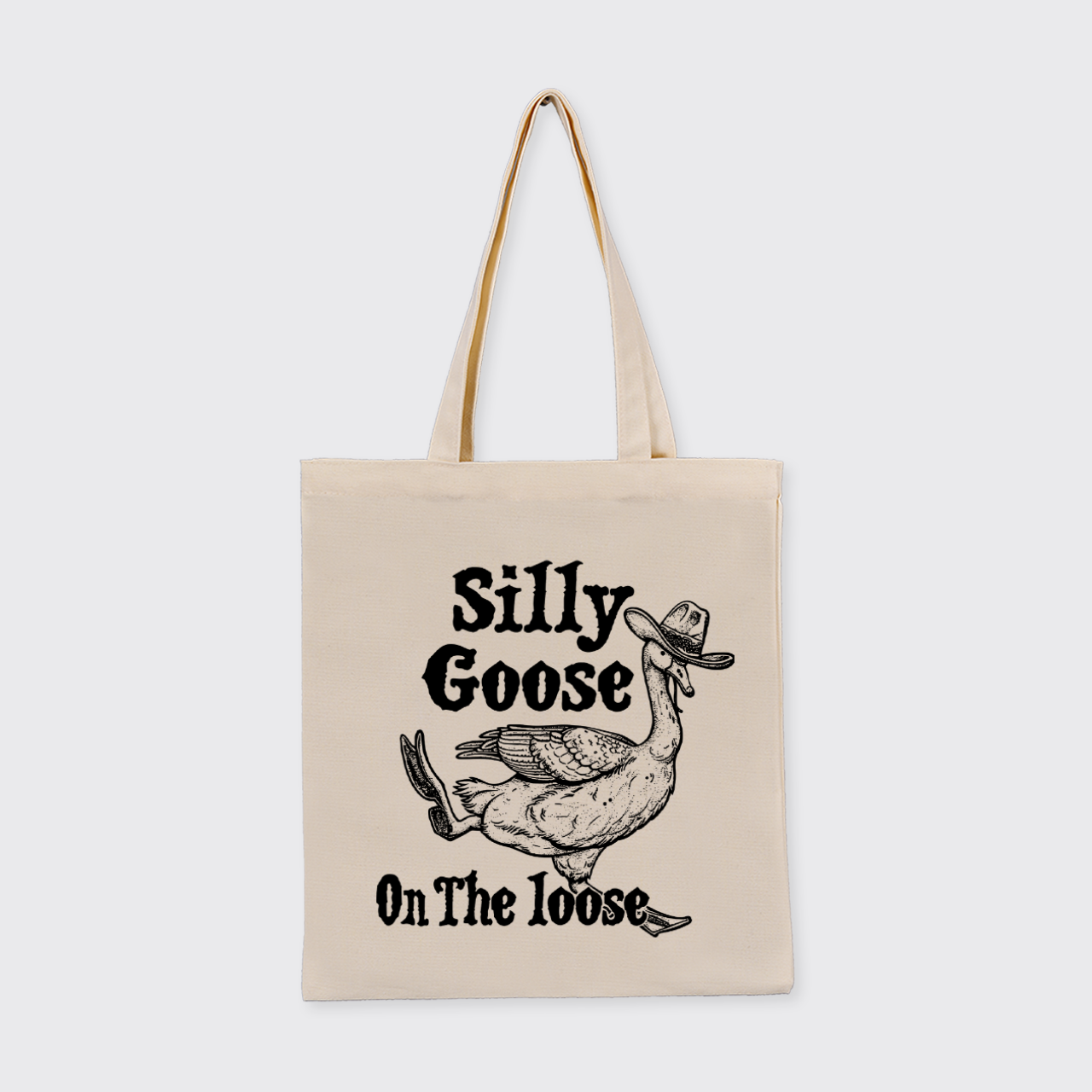 Silly Goose On The Lose_Cowboybay Canvas Tote Bag