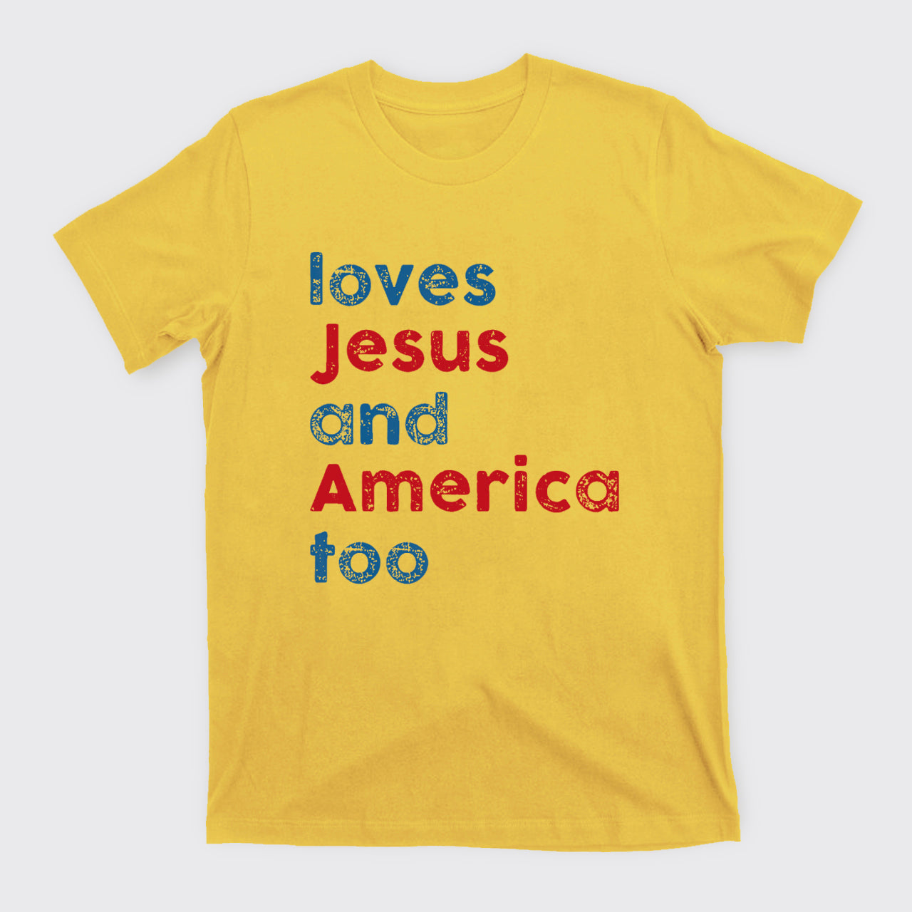 Patriotic Christian-Loves Jesus And America Too T-Shirts