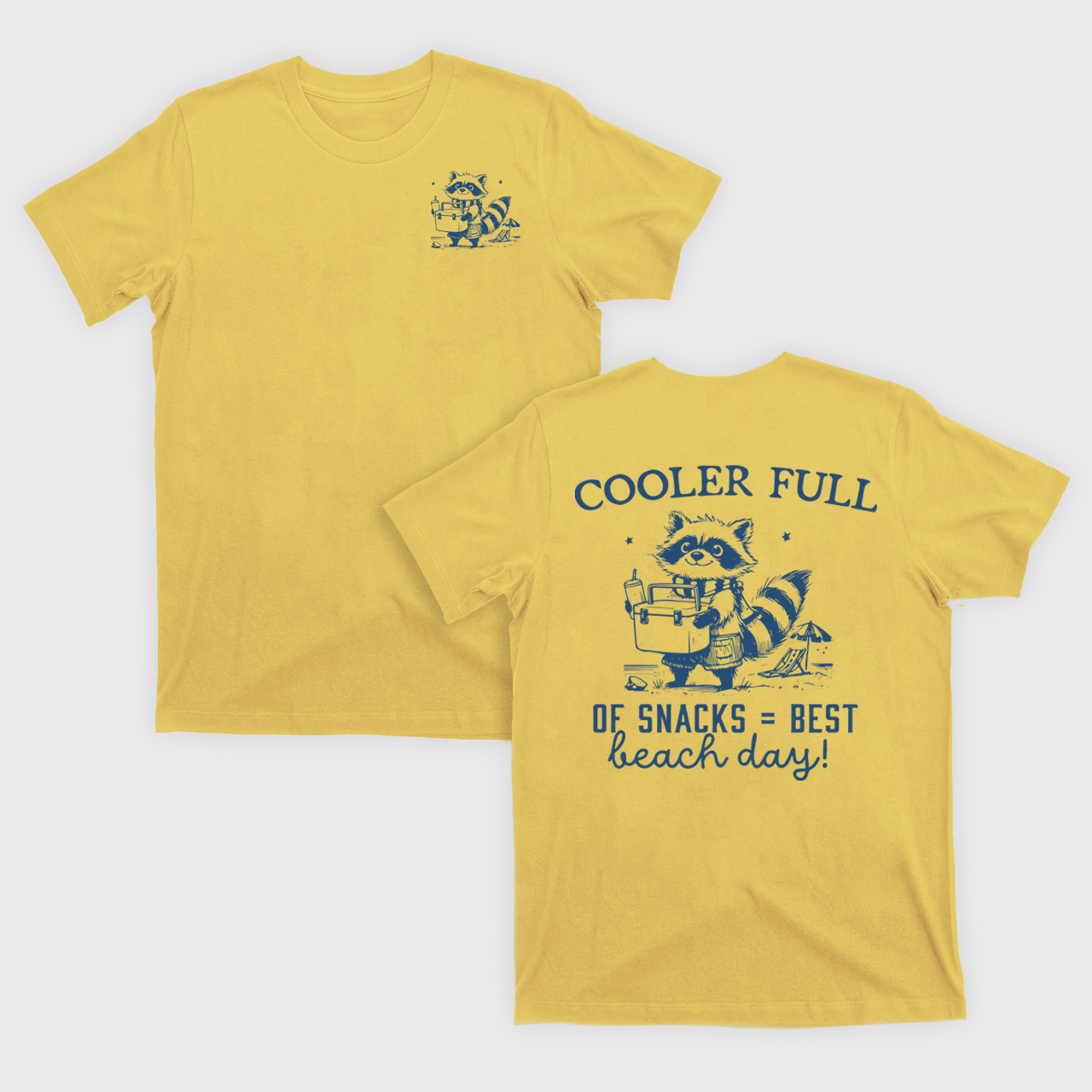 Funny Cooler-Raccoon Full Of Snacks T-Shirts