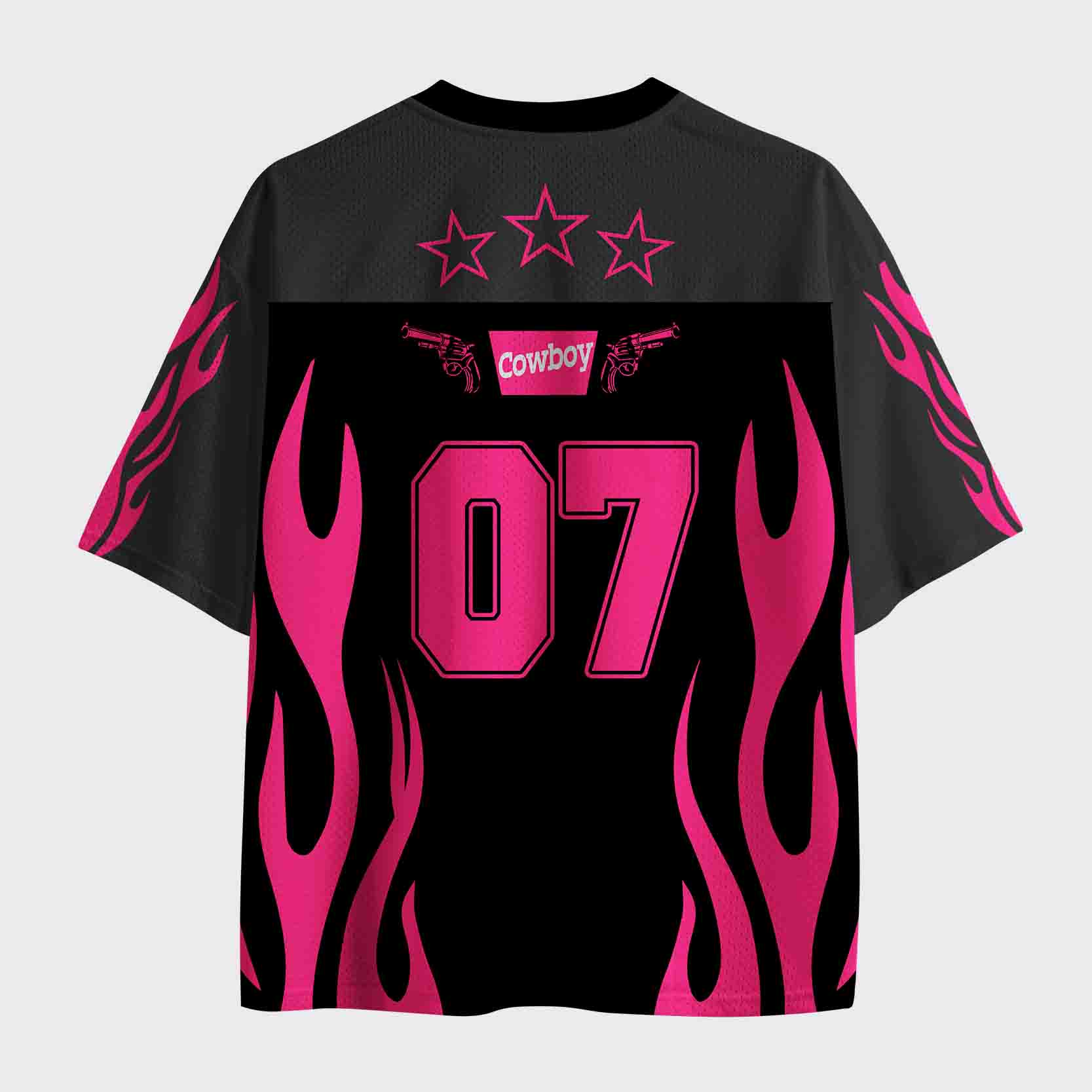 Personalized Cowboy Red Star Mesh Jersey