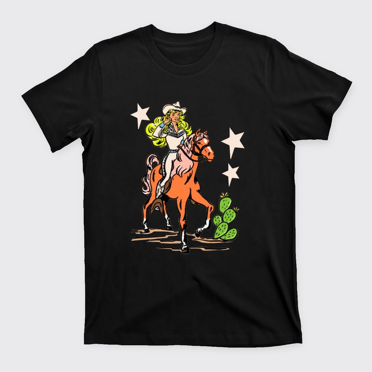 Retro Rodeo Cowgirl T-Shirts
