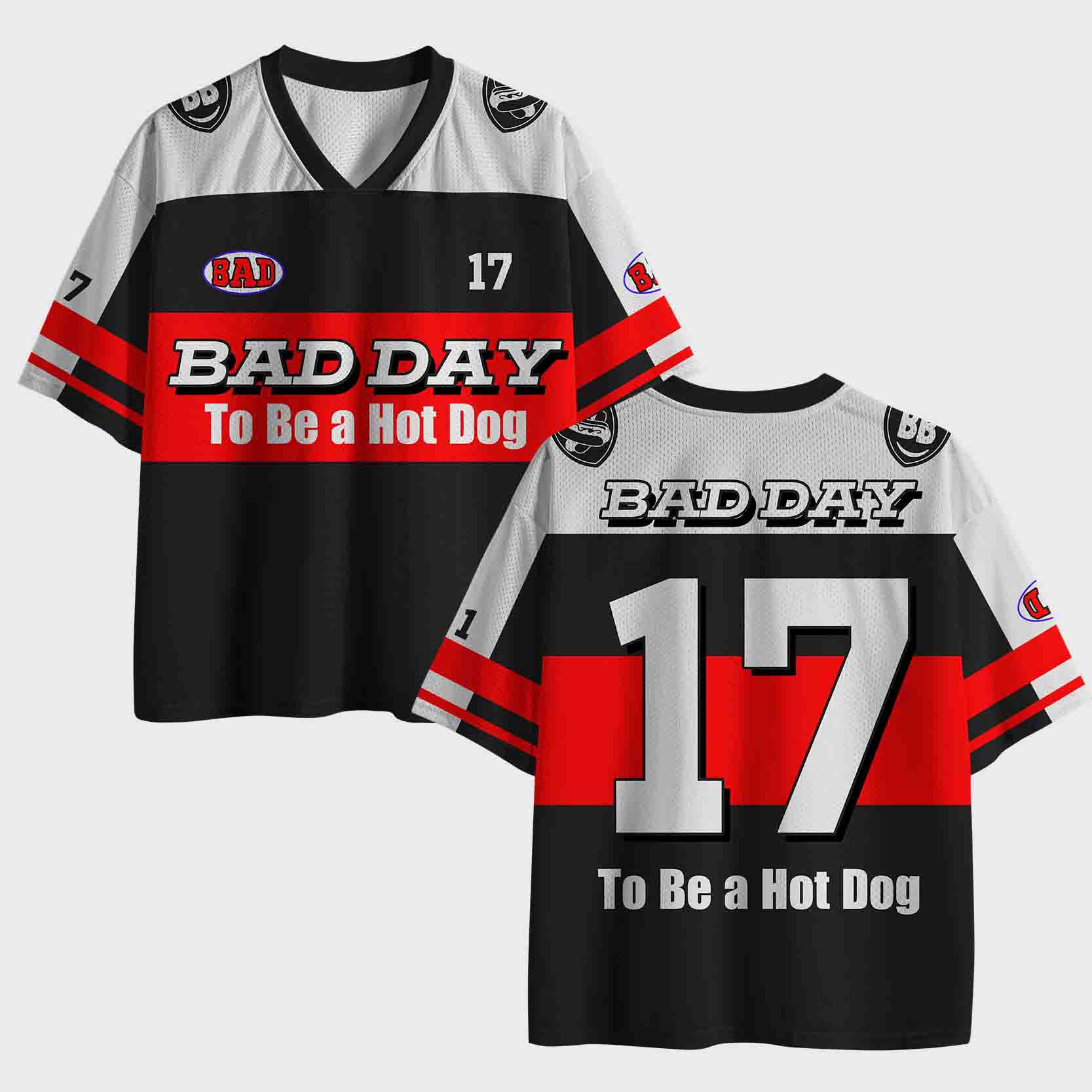 Personalized Bad Day To Be a Hot Dog Mesh Jersey