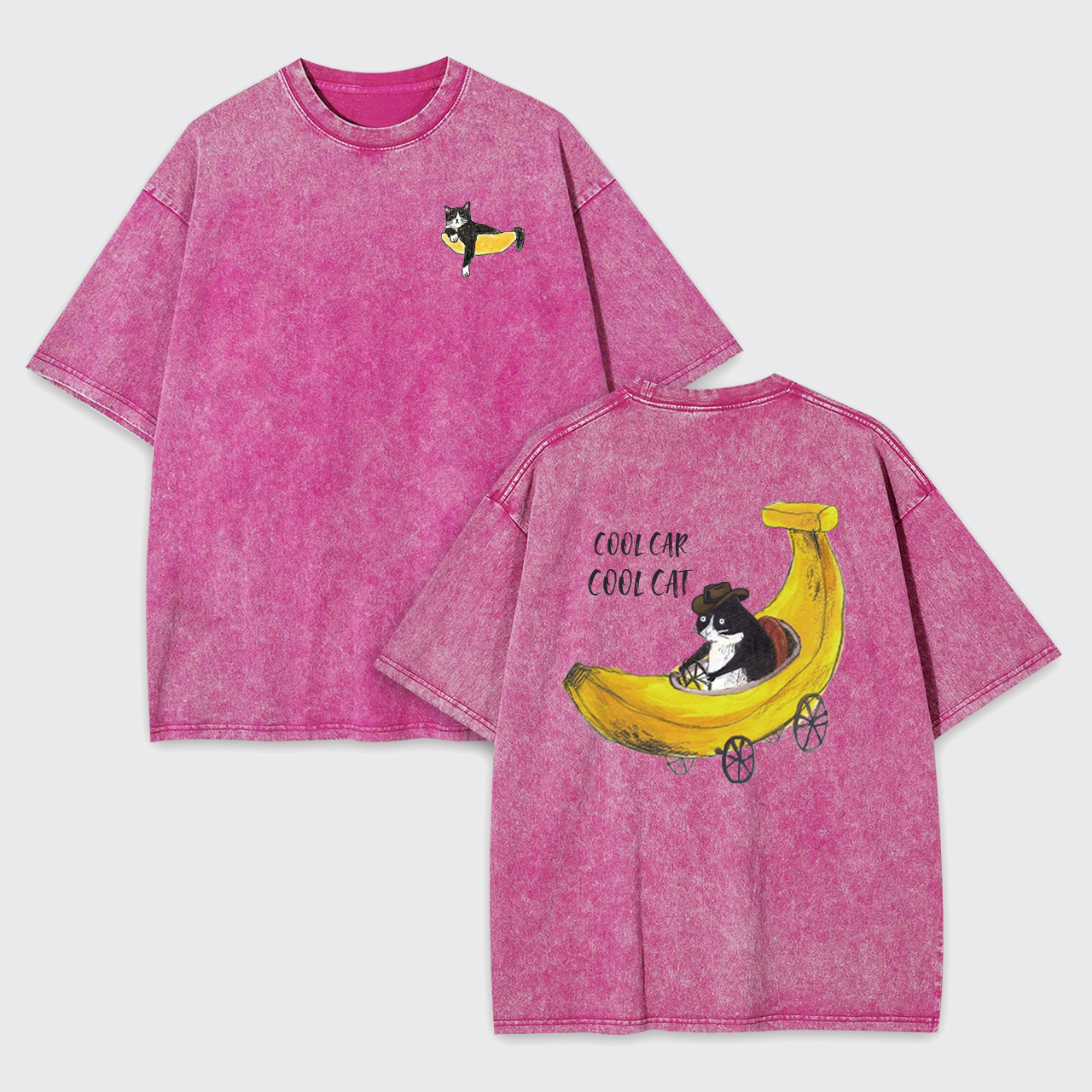 Cool Car Cool Cat Garment-dye Tees