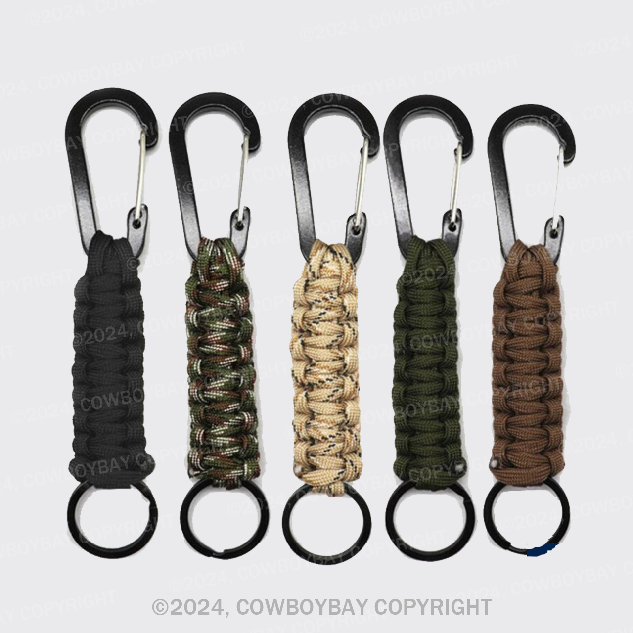 Outdoor Emergency Survival Hiking Buckle Keychain