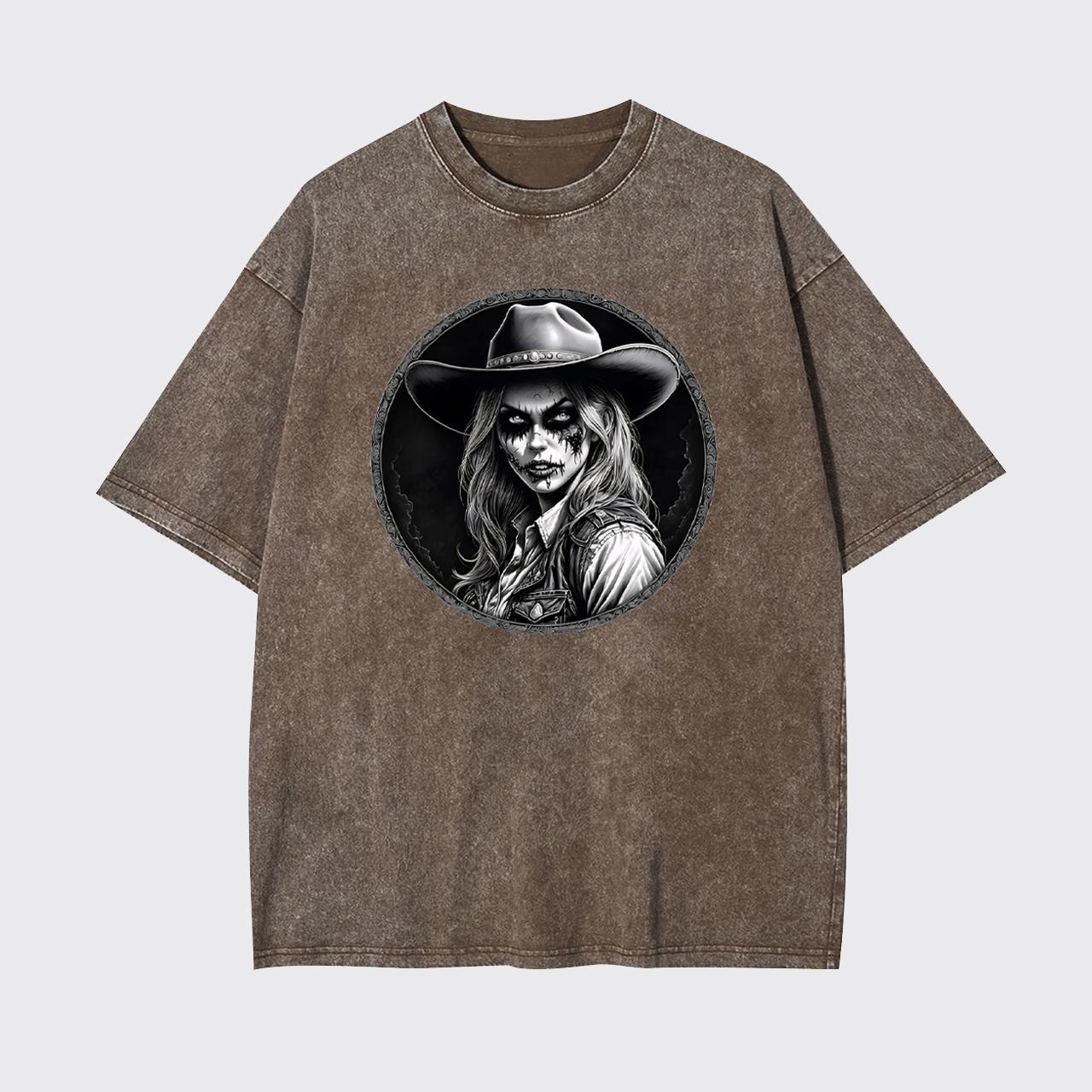 Halloween Undead Cowgirl Garment-dye Tees