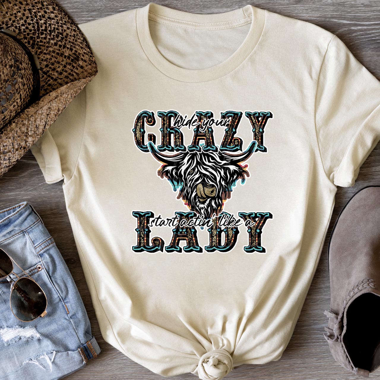 Hide Your Crazy Cowboy T-Shirts