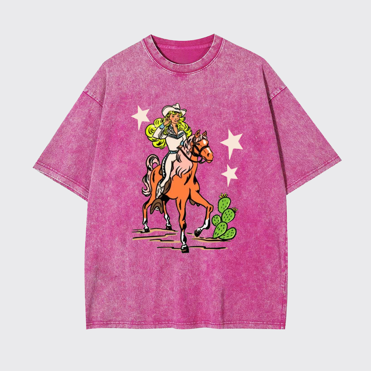 Retro Rodeo Cowgirl Garment-dye Tees