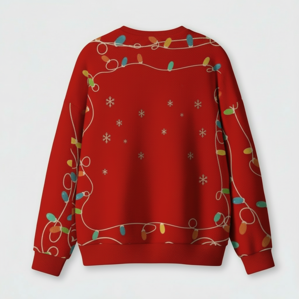 Overstimulated But Festive Ugly Knit Sweatshirt