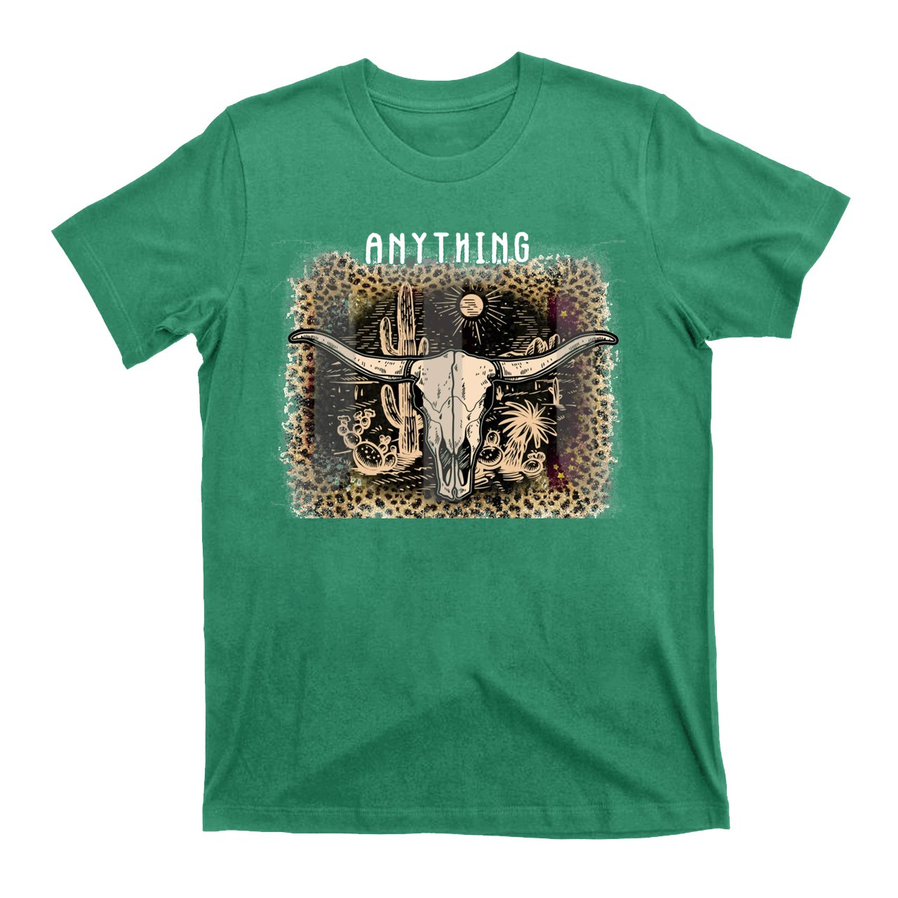 Western Bull Skull  Vintage T-Shirts