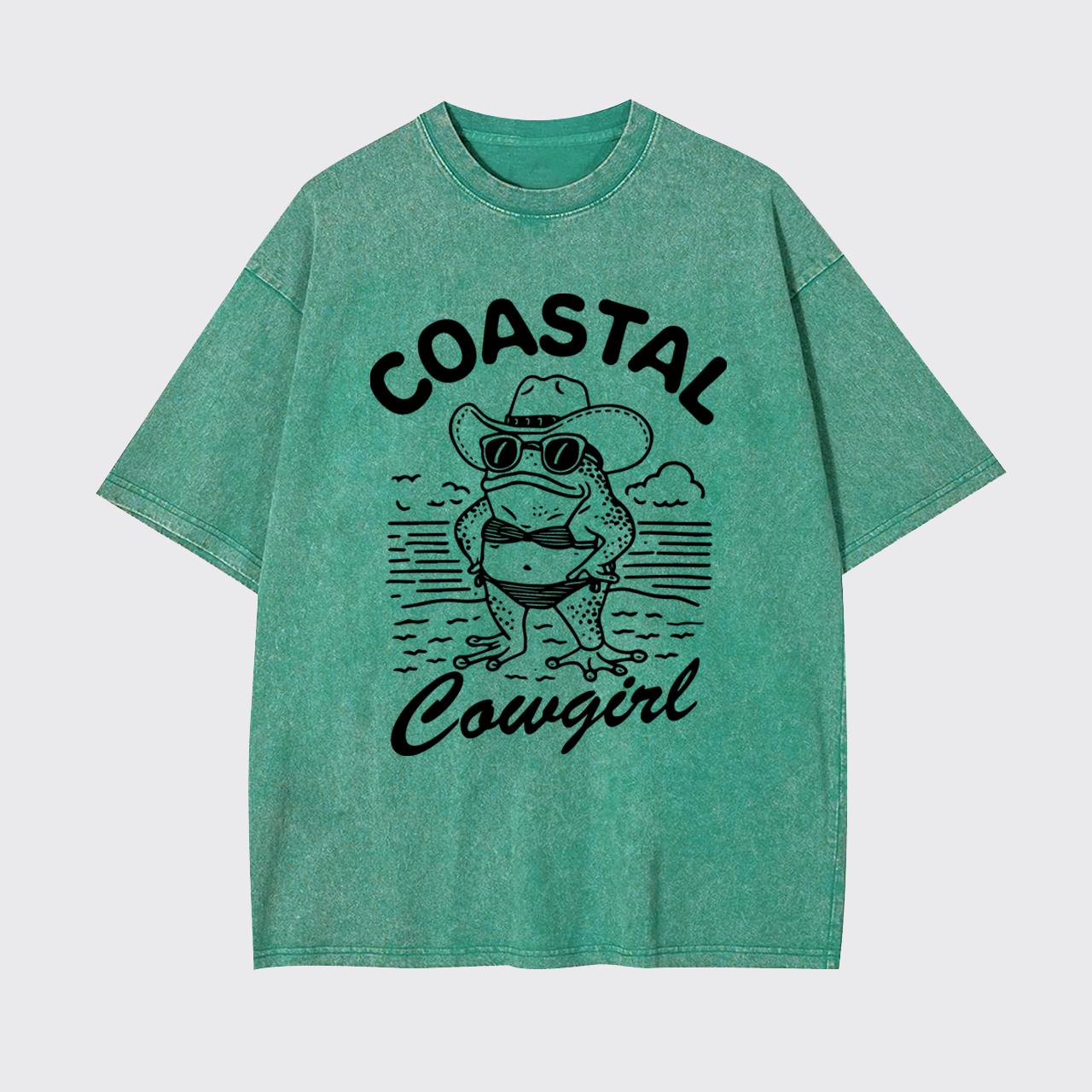 Funny Frog-Coastal Cowgirl Garment-dye Tees