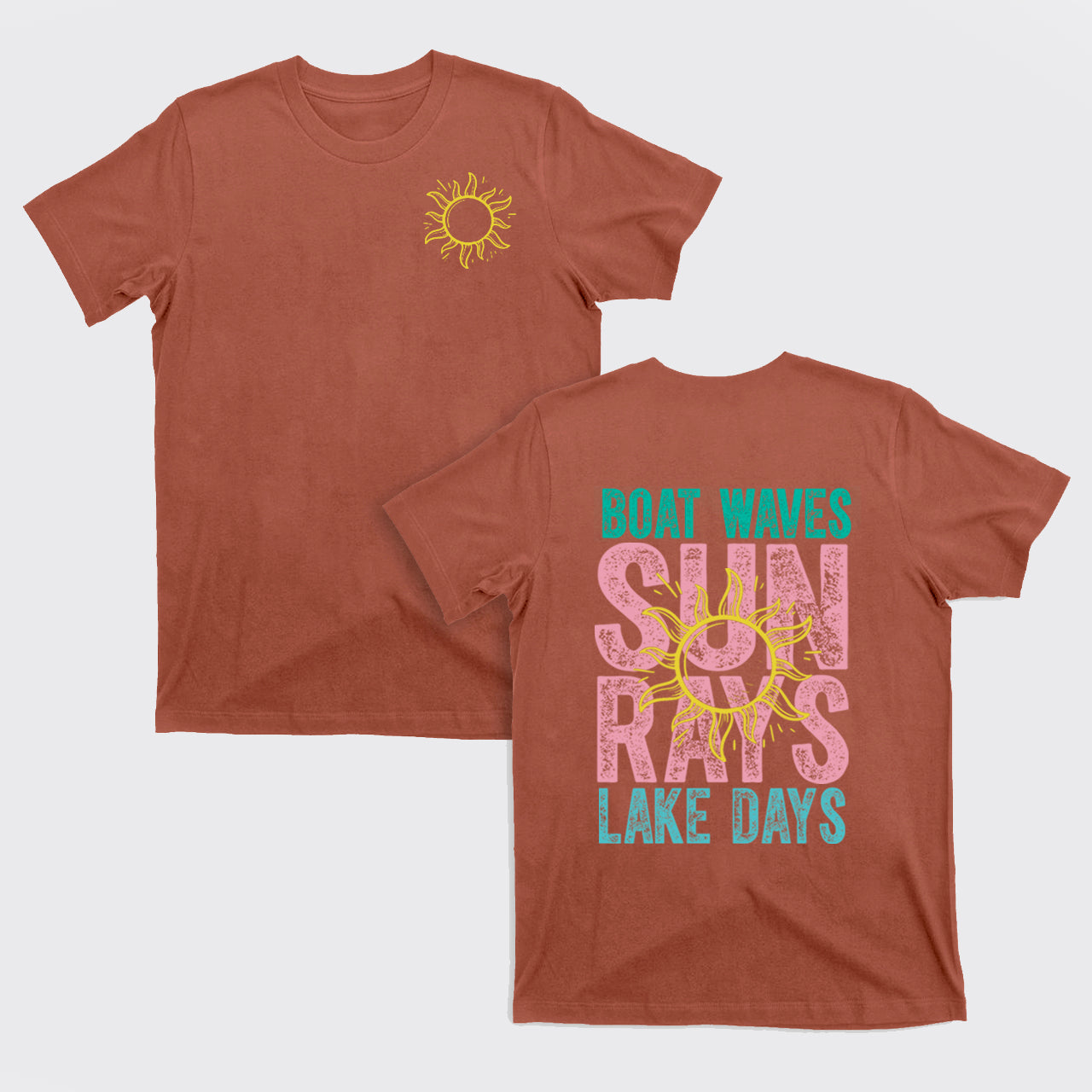 Summer,Boat Waves Sun Rays Lake Days T-Shirts