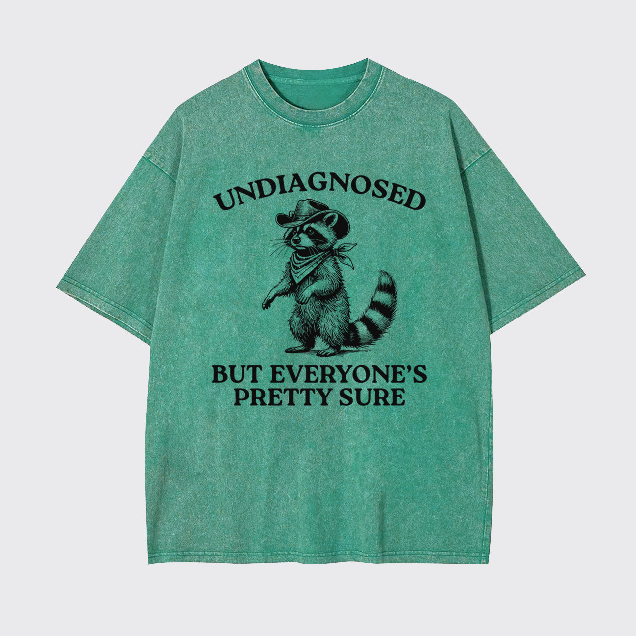Trash Raccoon-Undiagnosed But Everyone's Pretty Sure Garment-dye Tees