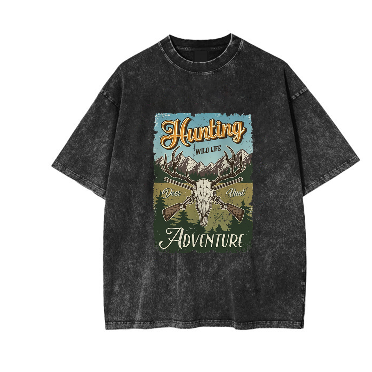 Hunting Wild Life Deer Hunt Garment-dye Tees
