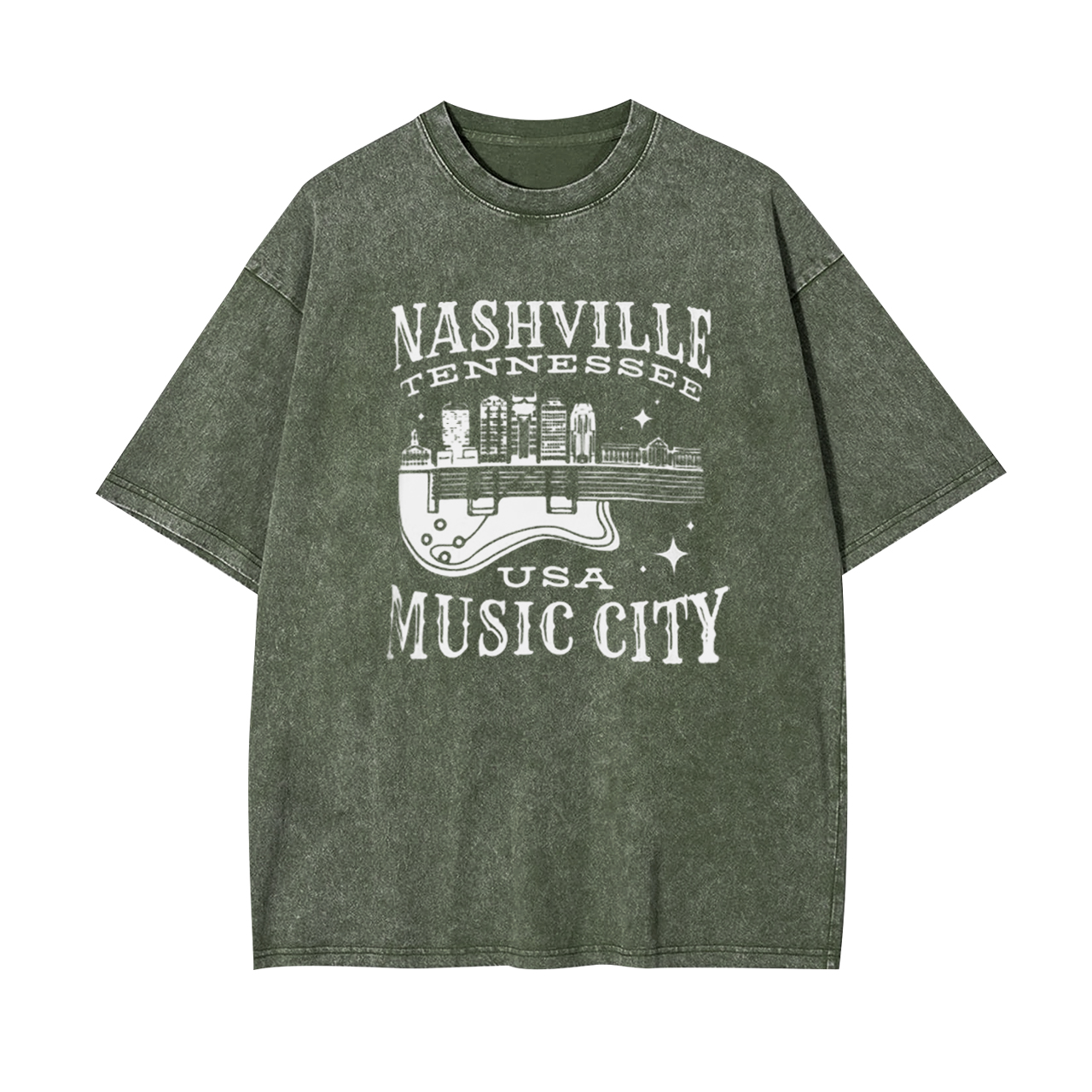 Nashville Tennessee USA Music City Garment-dye Tees