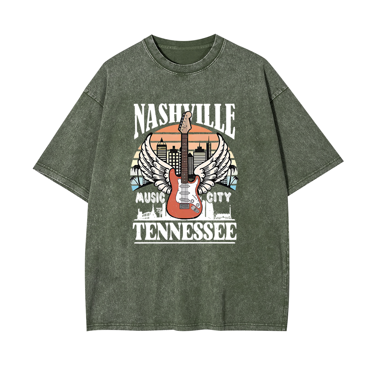 Classic Nashville Music City 1993 Garment-dye Tees