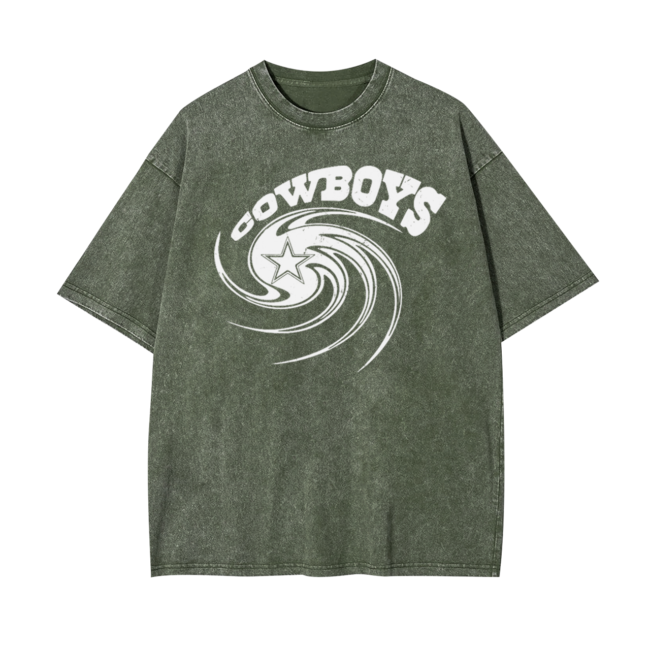 Cowboy American Baseball Swirl Garment-dye Tees