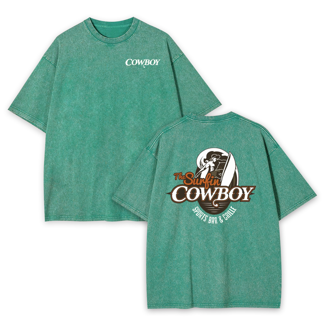 The Surfing Cowboy Garment-dye Tees