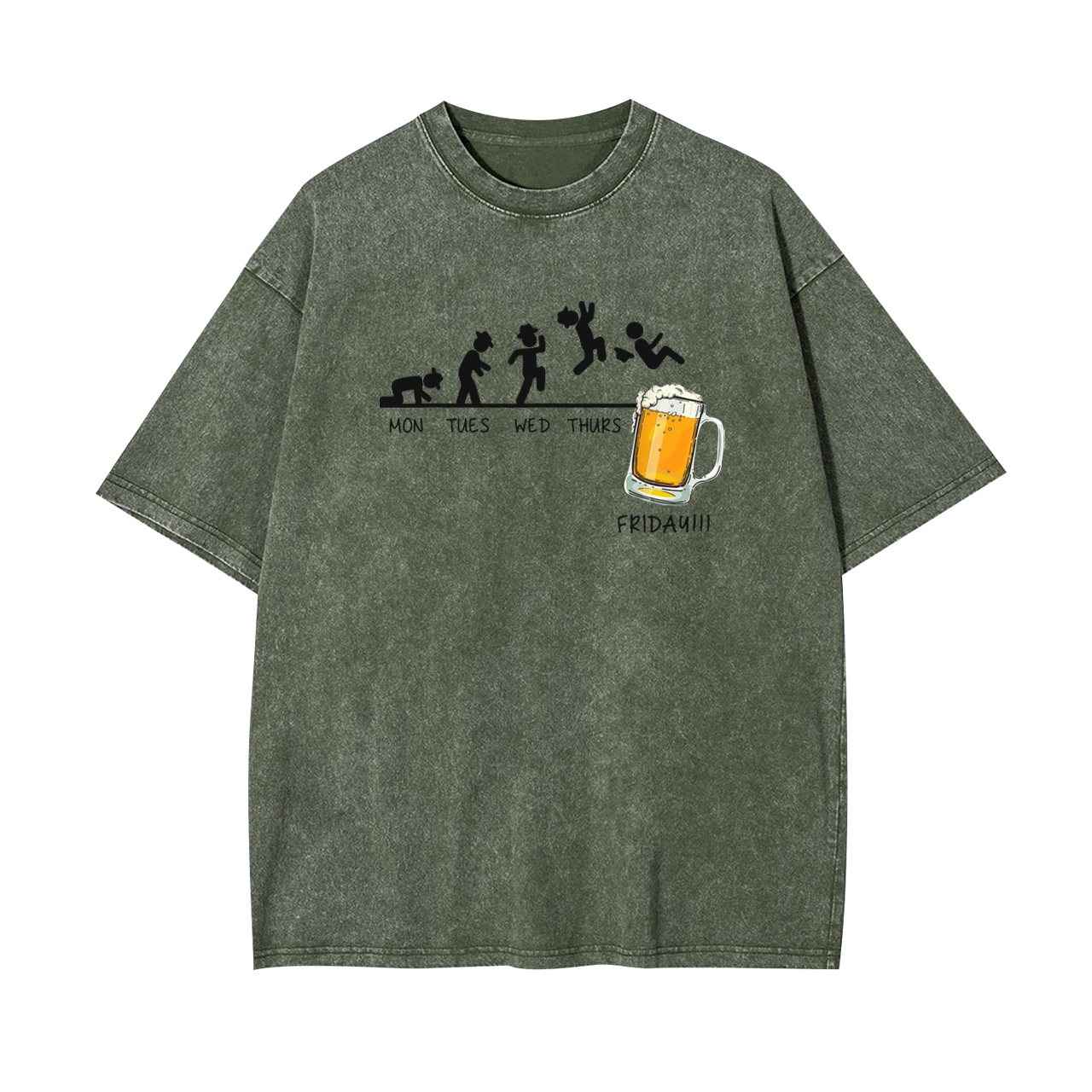 Monday to Friday��I Love Beer Garment-dye Tees