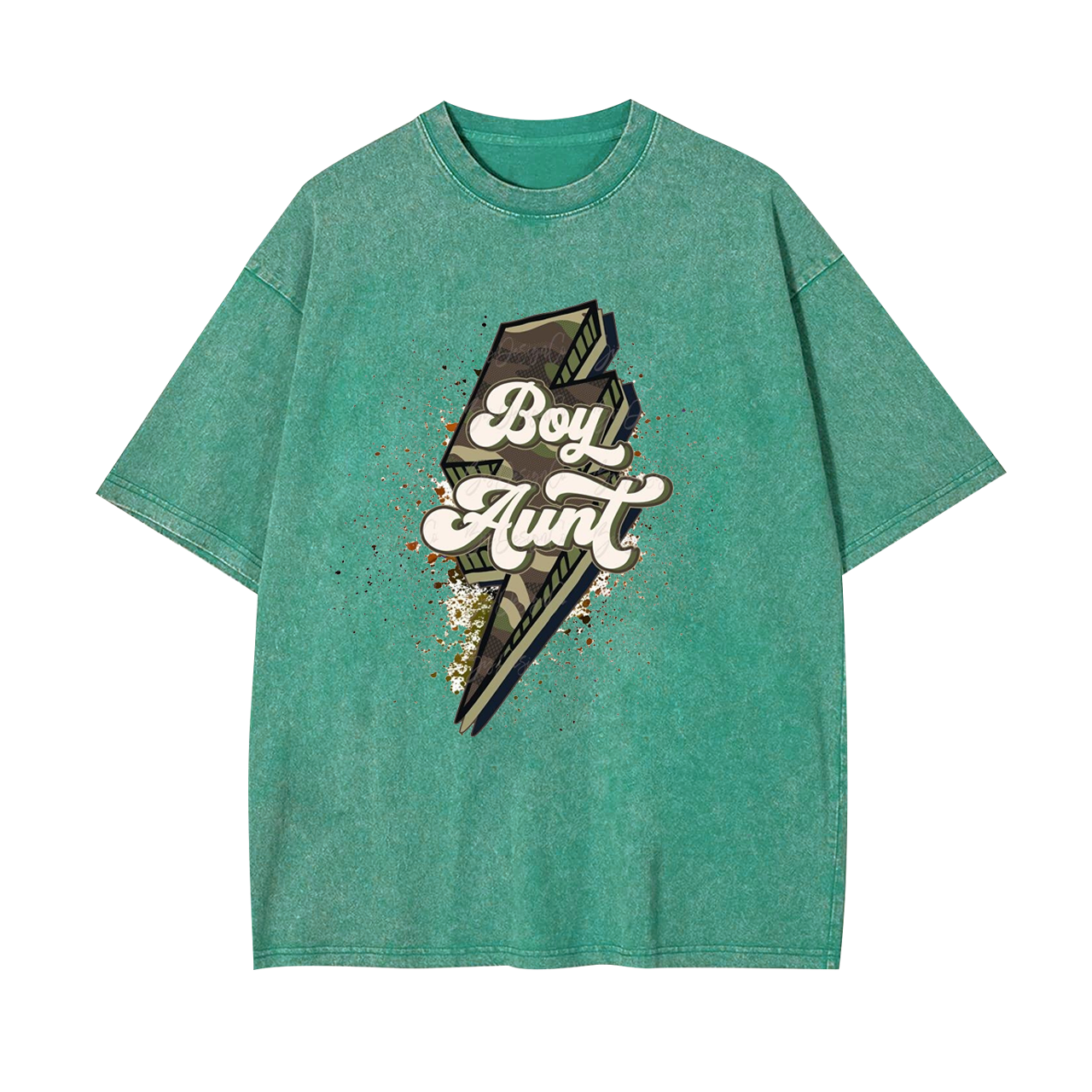 Boy Aunt Lightning Splash Garment-dye Tees
