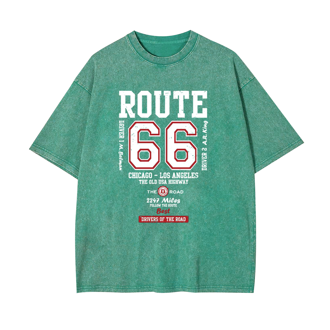 Route 66 The Old USA Highway Garment-dye Tees